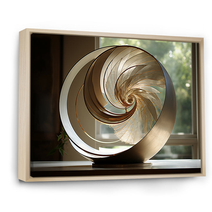 Bronze Beauty Nautilus Vortex - Nautilus Canvas Wall Art