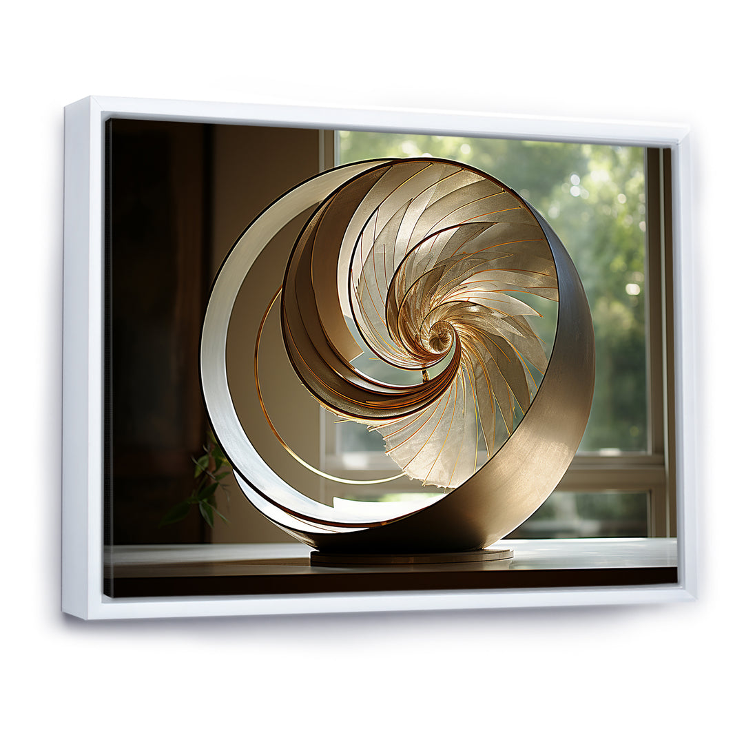 Bronze Beauty Nautilus Vortex - Nautilus Canvas Wall Art