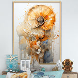 Golden Nautilus Spiral - Nautilus Wall Art Prints
