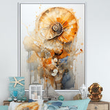 Golden Nautilus Spiral - Nautilus Wall Art Prints
