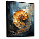 Golden Sea Sheel Spiral - Gold Nautilus Wall Art