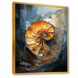 Golden Sea Sheel Spiral - Gold Nautilus Wall Art