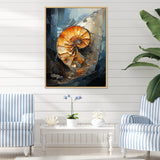 Golden Sea Sheel Spiral - Gold Nautilus Wall Art