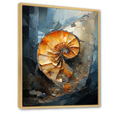 Golden Sea Sheel Spiral - Gold Nautilus Wall Art