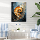 Golden Sea Sheel Spiral - Gold Nautilus Wall Art