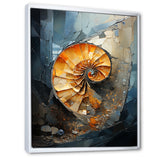 Golden Sea Sheel Spiral - Gold Nautilus Wall Art