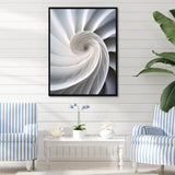 Ivory Sea Sheel Infinity Spiral - Nautilus Large Canvas Wall Art