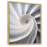 Ivory Sea Sheel Infinity Spiral - Nautilus Large Canvas Wall Art