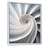 Ivory Sea Sheel Infinity Spiral - Nautilus Large Canvas Wall Art