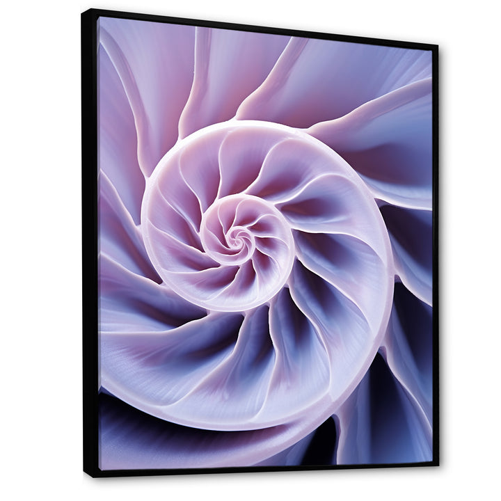 Lavender Sea Sheel Infinity Spiral - Nautilus Home Decor Art