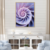 Lavender Sea Sheel Infinity Spiral - Nautilus Home Decor Art