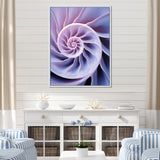 Lavender Sea Sheel Infinity Spiral - Nautilus Home Decor Art