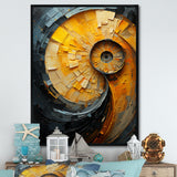 Lemon Labyrinth Nautilus Spiral - Nautilus Living Room Wall Art