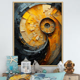 Lemon Labyrinth Nautilus Spiral - Nautilus Living Room Wall Art