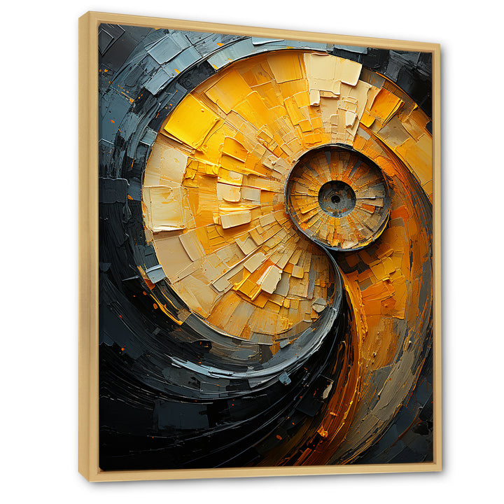 Lemon Labyrinth Nautilus Spiral - Nautilus Living Room Wall Art