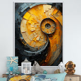 Lemon Labyrinth Nautilus Spiral - Nautilus Living Room Wall Art
