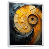 Lemon Labyrinth Nautilus Spiral - Nautilus Living Room Wall Art