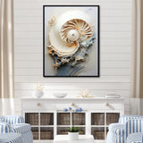 Abstract Snails Nautilus - Nautilus Canvas Wall Art