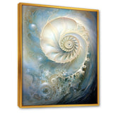 Blue And White Nautilus Pearl Passage - Nautilus Wall Art Prints