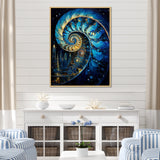Nautilus Sapphire Shellfish - Nautilus Framed Canvas Art