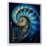 Nautilus Sapphire Shellfish - Nautilus Framed Canvas Art