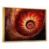 Scarlet Swirl Shellfish - Nautilus Home Decor Art