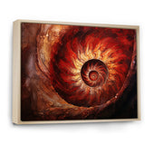 Scarlet Swirl Shellfish - Nautilus Home Decor Art