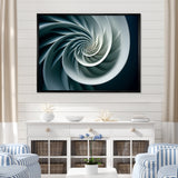 Turquoise Twirl Shell Fish Spiral - Nautilus Canvas Wall Art