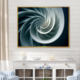 Turquoise Twirl Shell Fish Spiral - Nautilus Canvas Wall Art