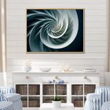 Turquoise Twirl Shell Fish Spiral - Nautilus Canvas Wall Art