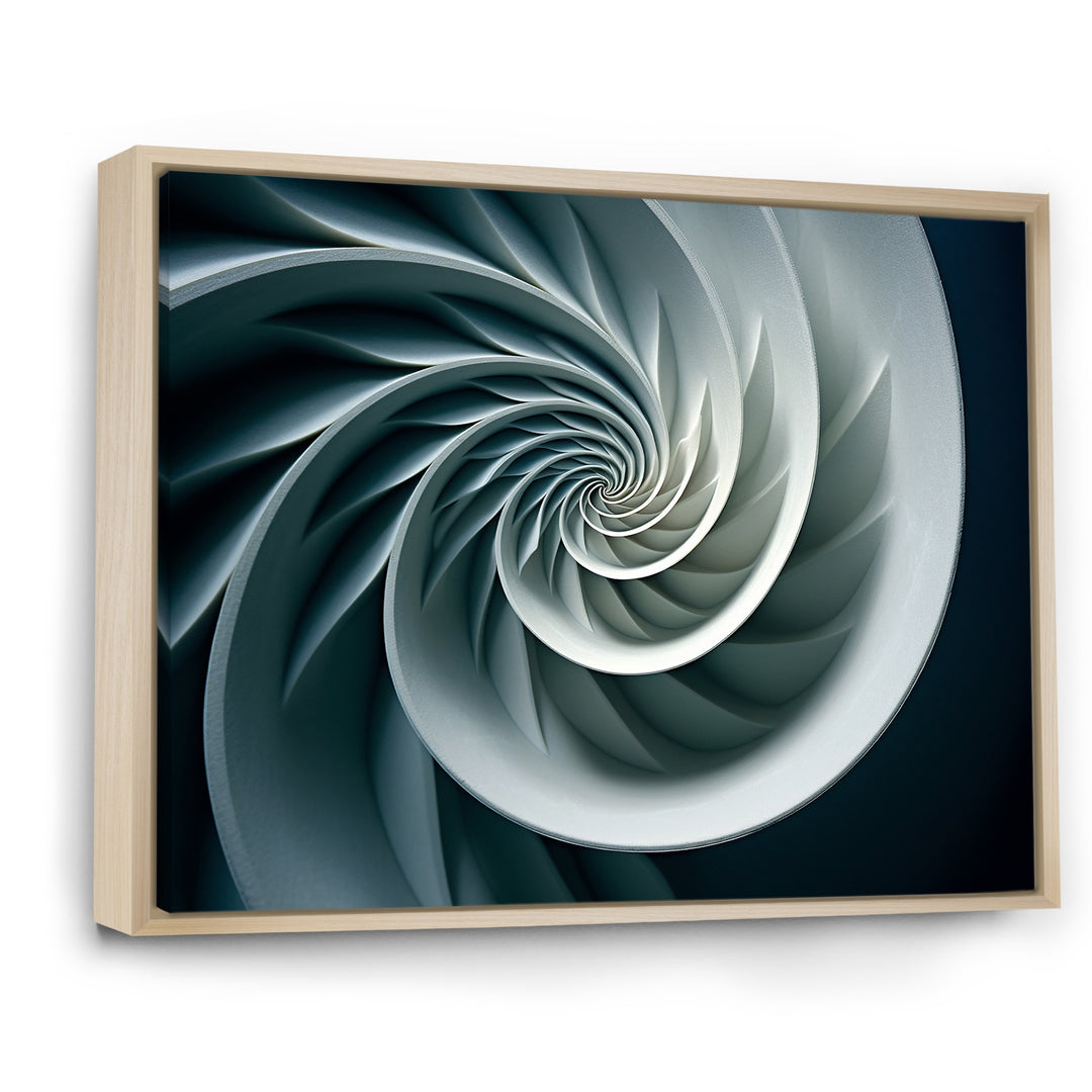 Turquoise Twirl Shell Fish Spiral - Nautilus Canvas Wall Art
