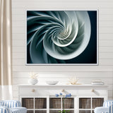 Turquoise Twirl Shell Fish Spiral - Nautilus Canvas Wall Art