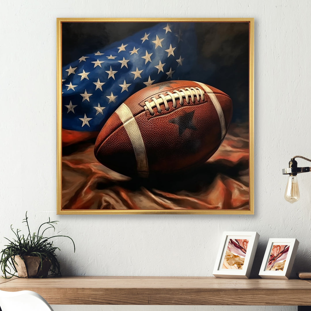 Patriot USA Football Ballon - NFL Canvas Wall Art