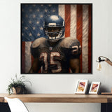 Patriot USA Football Player - NFL Canvas Wall Art