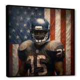 Patriot USA Football Player - NFL Canvas Wall Art