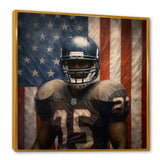 Patriot USA Football Player - NFL Canvas Wall Art