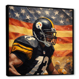 Patriot USA Football Player I - NFL Canvas Wall Art