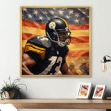 Patriot USA Football Player I - NFL Canvas Wall Art