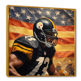 Patriot USA Football Player I - NFL Canvas Wall Art