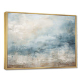 Beige Blue Ocean Storm I - Abstract Canvas Wall Art