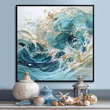 Ocean Charm Liquid Wave Art - Coastal Canvas Wall Art