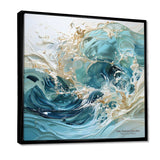 Ocean Charm Liquid Wave Art - Coastal Canvas Wall Art