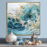 Ocean Charm Liquid Wave Art - Coastal Canvas Wall Art