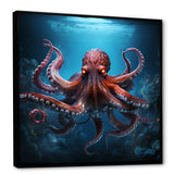 Cosmic Art Style Octopus - Coral Octopus Wall Art