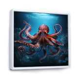 Cosmic Art Style Octopus - Coral Octopus Wall Art