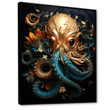 Octopus Golden Underwater - Octopus Home Decor Art