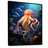 Popart Octopus Impression - Octopus Living Room Wall Art