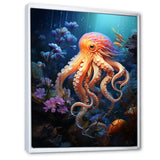 Popart Octopus Impression - Octopus Living Room Wall Art
