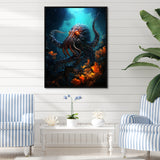 Superhero's Octopus Warrior - Octopus Canvas Wall Art