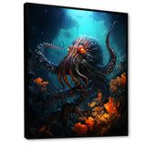 Superhero's Octopus Warrior - Octopus Canvas Wall Art